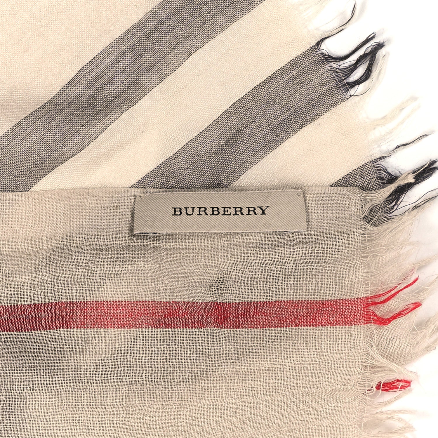 Burberry Wool Silk Gauze Giant Check Lightweight Scarf Archive Beige 3 of 3