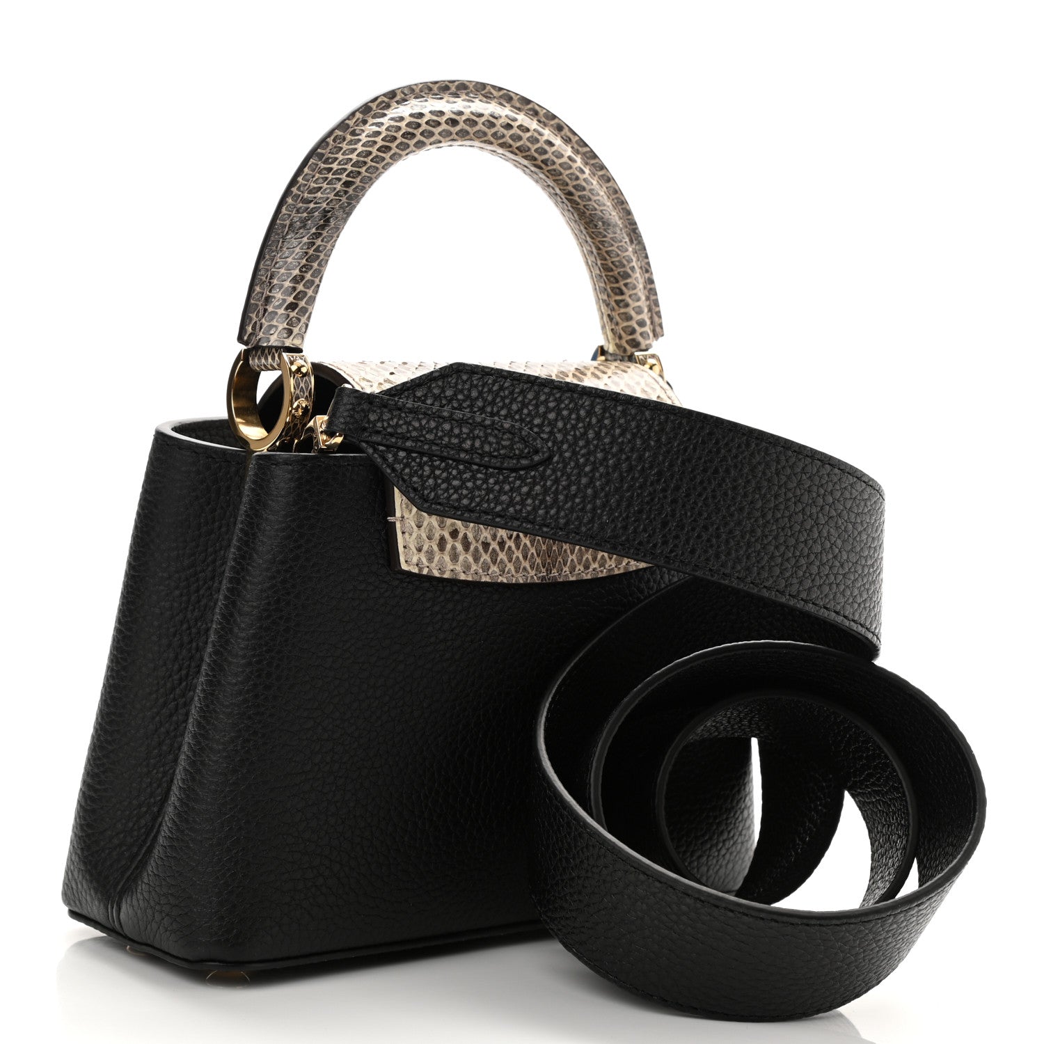 Louis Vuitton Taurillon Ayers Mini Capucines Black 3 of 7