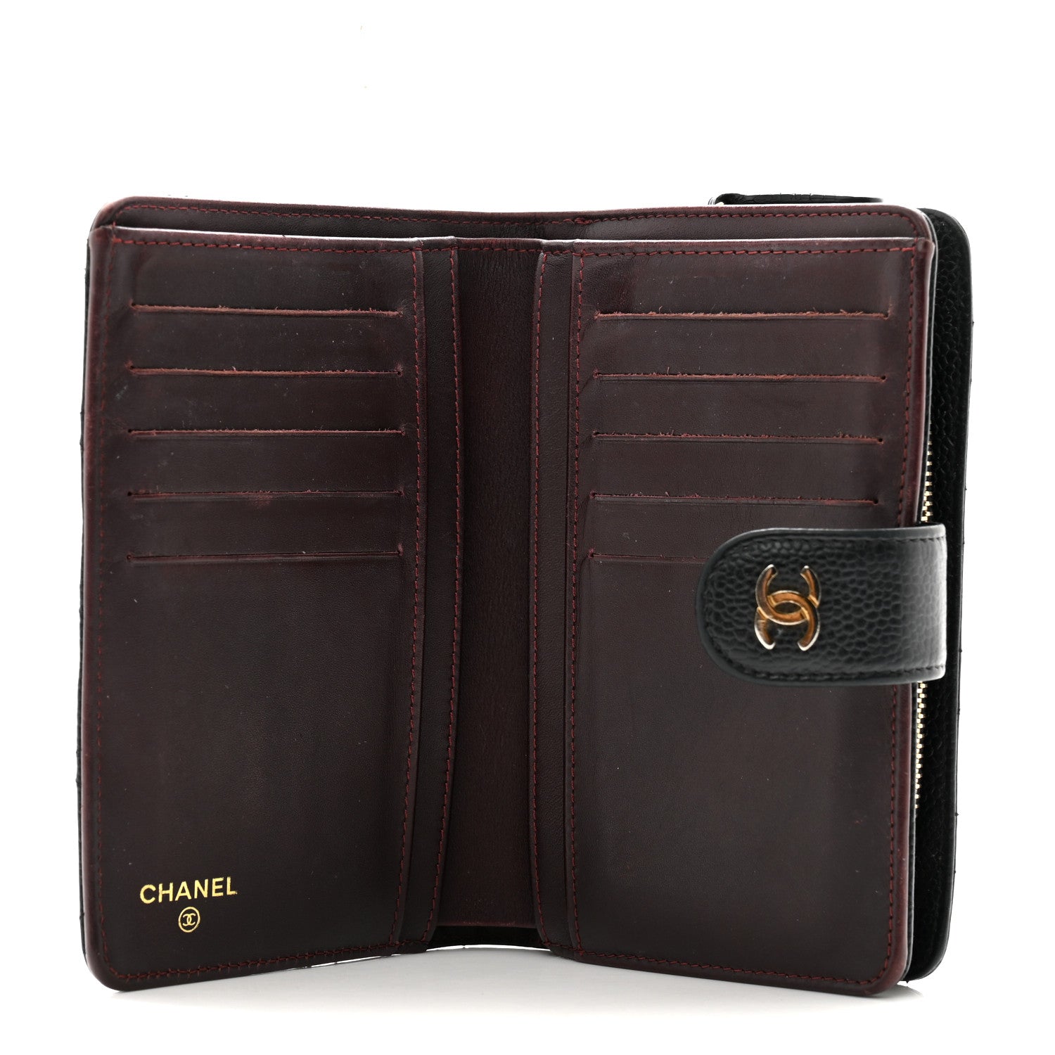 Chanel Caviar Quilted CC French Wallet Black 5 of 12