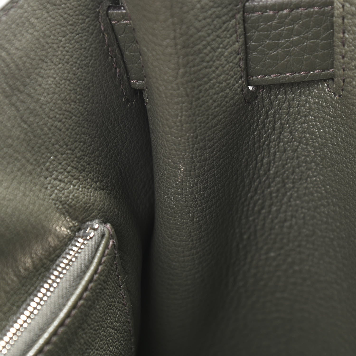 Hermes Taurillon Clemence Jypsiere 34 Vert de Gris 10 of 10