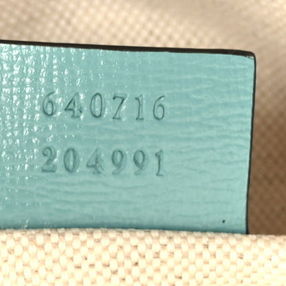 Gucci Straw Azalea Calfskin Woven Mini Horsebit 1955 Top Handle Bag Dusty Azure Black 7 of 9