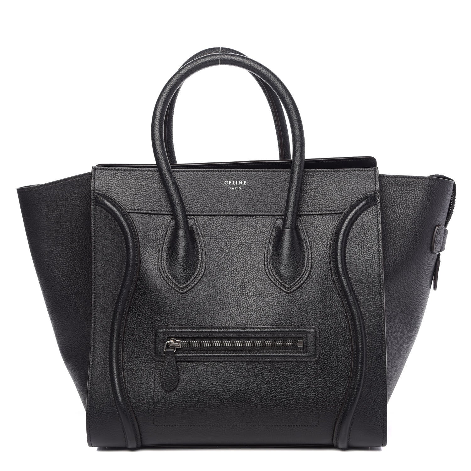 Celine Drummed Calfskin Mini Luggage Black 1 of 15