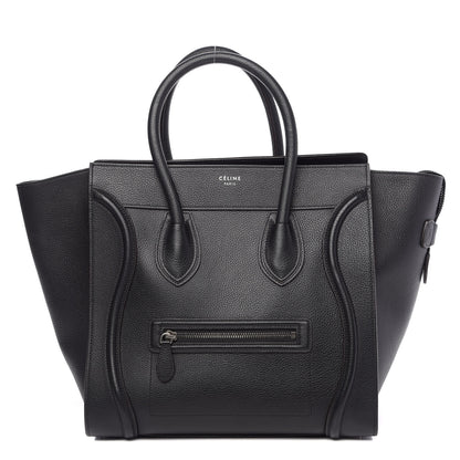 Celine Drummed Calfskin Mini Luggage Black 1 of 15