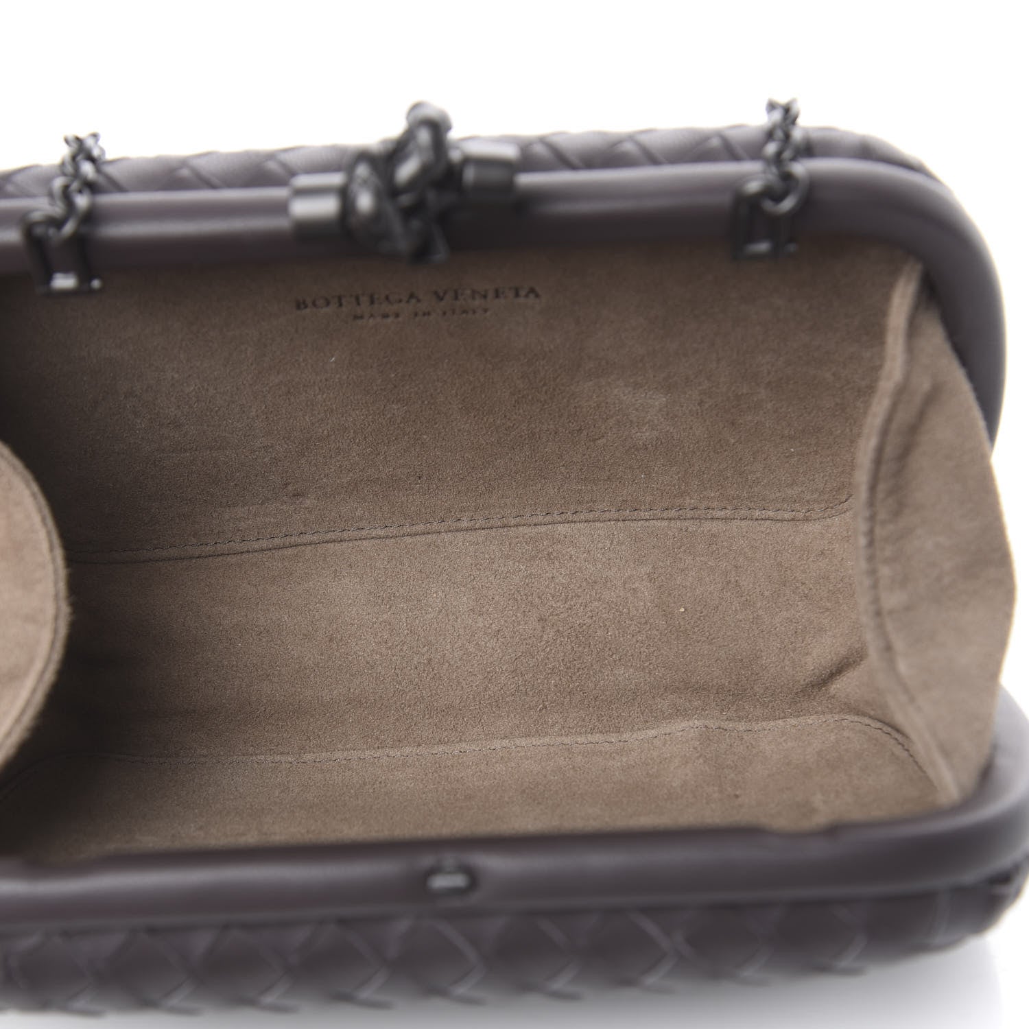 Bottega Veneta Nappa Intrecciato Chain Knot Clutch Quetsche 5 of 10
