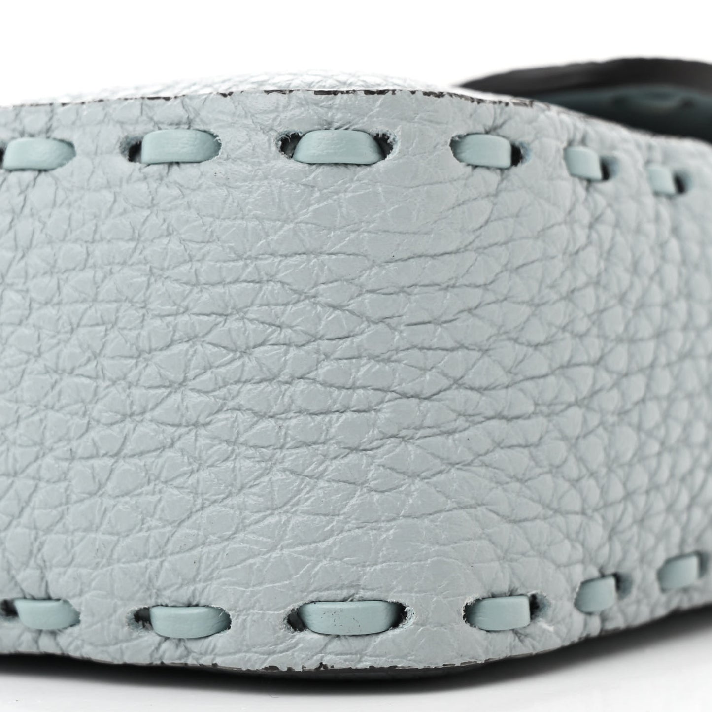 Cuoio Roma Sellerissima Nappa Sintetica Tape Stitch Mini Baguette Anice