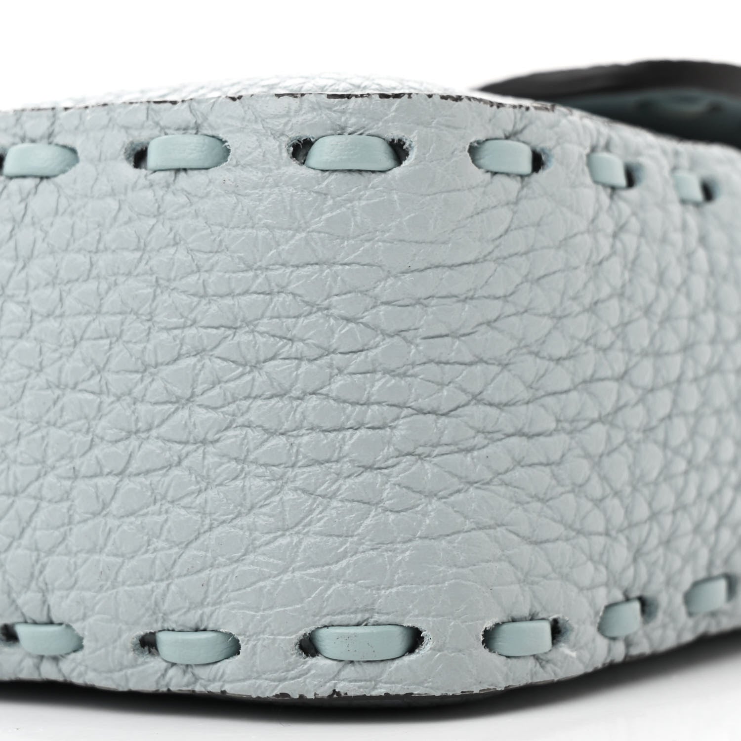 Fendi Cuoio Roma Sellerissima Nappa Sintetica Tape Stitch Mini Baguette Anice 10 of 11