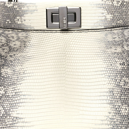 Fendi Lizard Togo Shiny Nappa Mini Peekaboo Iconic Satchel Roccia 8 of 11
