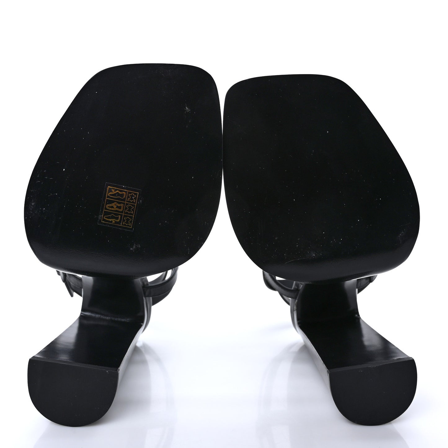 Calfskin 105 Platz Platform Sandals 41 Black
