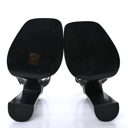 Saint Laurent Calfskin 105 Platz Platform Sandals 41 Black 5 of 8