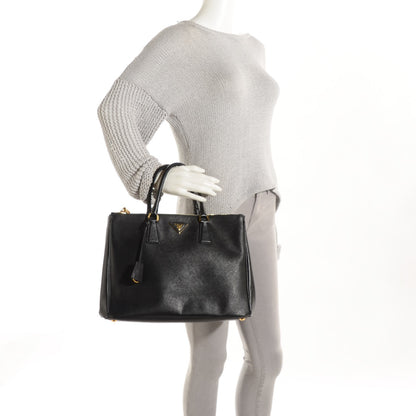 Prada Saffiano Large Galleria Double Zip Tote Black 2 of 10