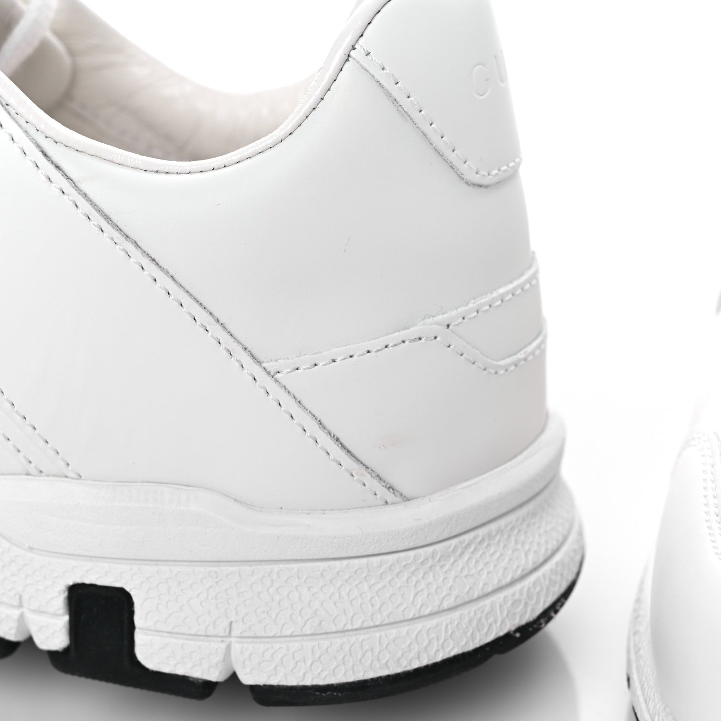 Calfskin Womens Interlocking G Sneakers 38 White