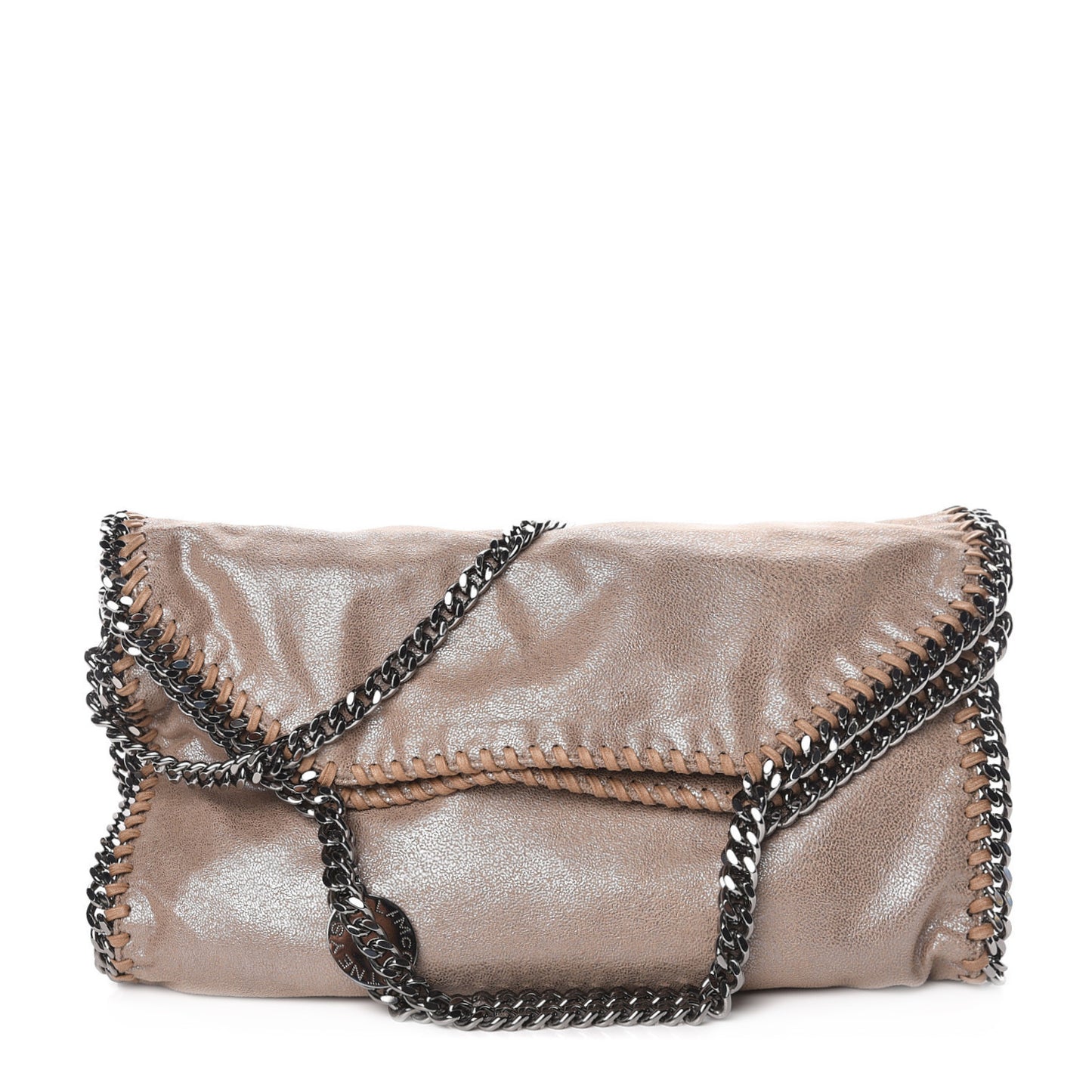Shaggy Deer Falabella Fold Over Tote Taupe