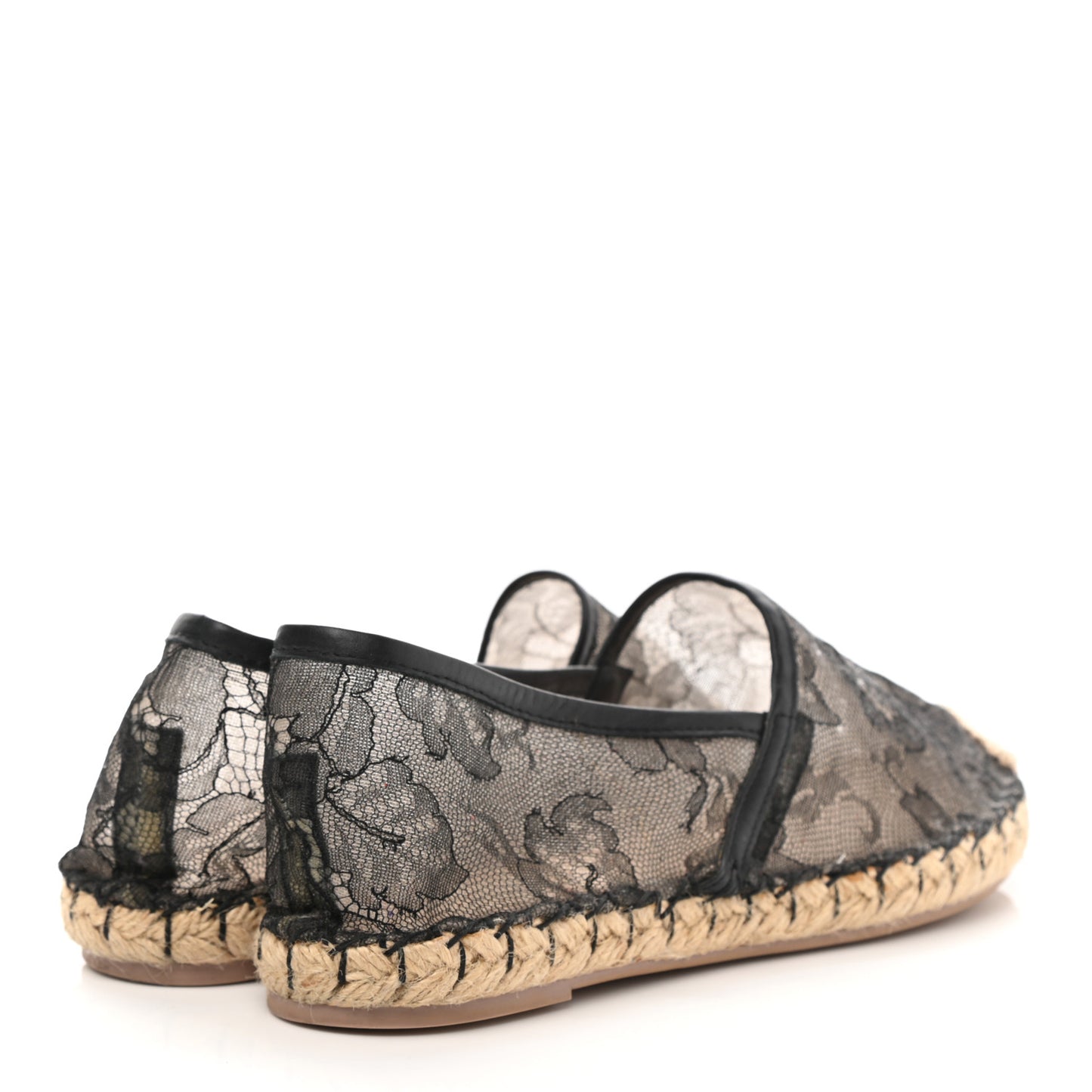 Lace Espadrilles 35 Black