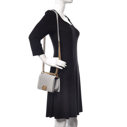 Chanel Caviar Quilted Small Boy Flap Grey 2 of 9