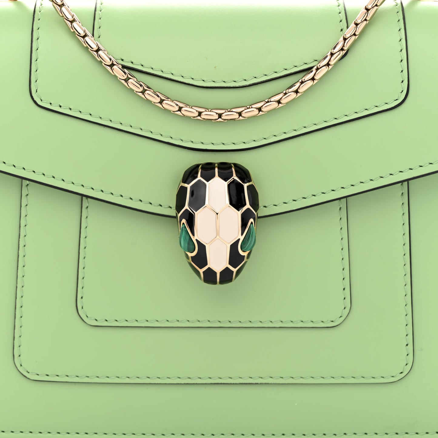 Calfskin Serpenti Forever Crossbody Bag Green