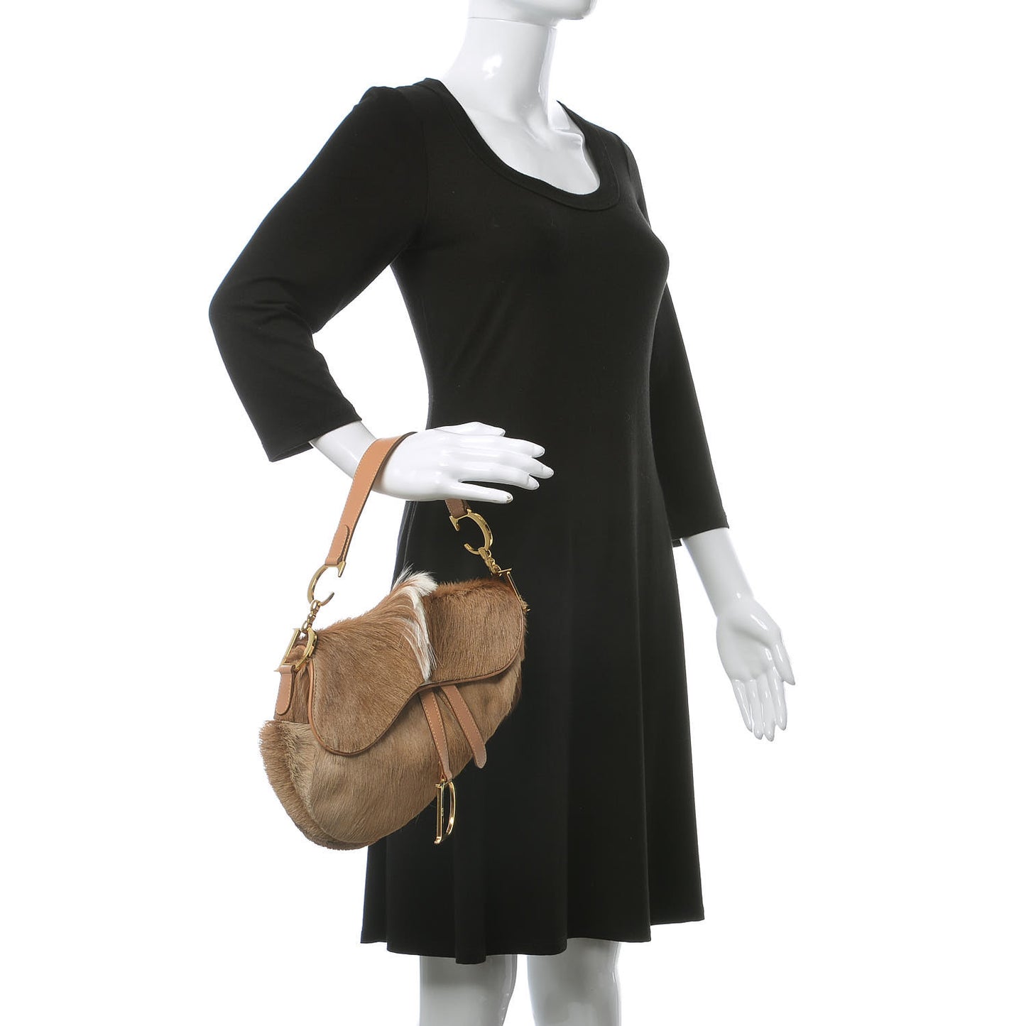 Pony Hair Saddle Bag Brown