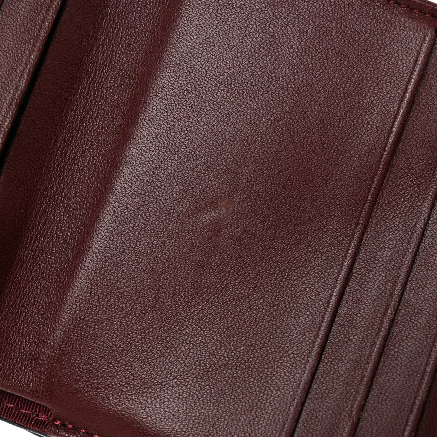 Lambskin Quilted Tri-Fold Flap Wallet Black