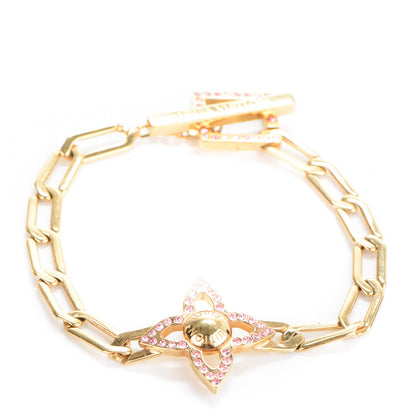 Louis Vuitton Swarovski Crystal Flower Power Bracelet Gold 3 of 6