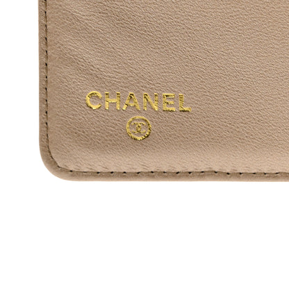 Chanel Lambskin Camellia Embossed Yen Wallet Fuchsia 6 of 9