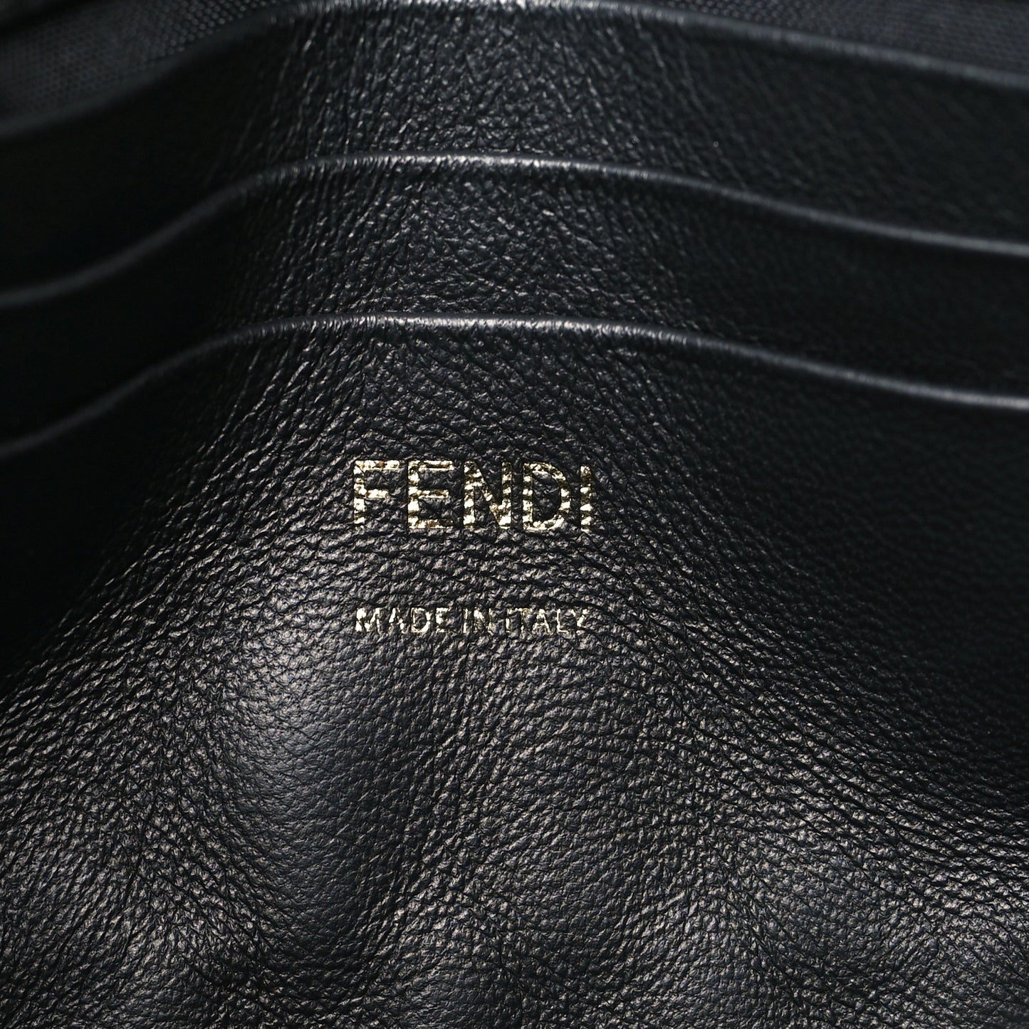 Nappa FF 1974 Embossed Mini Baguette Black