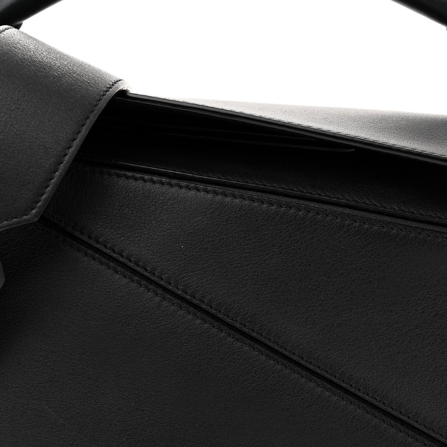 Calfskin Small Puzzle Bag Black