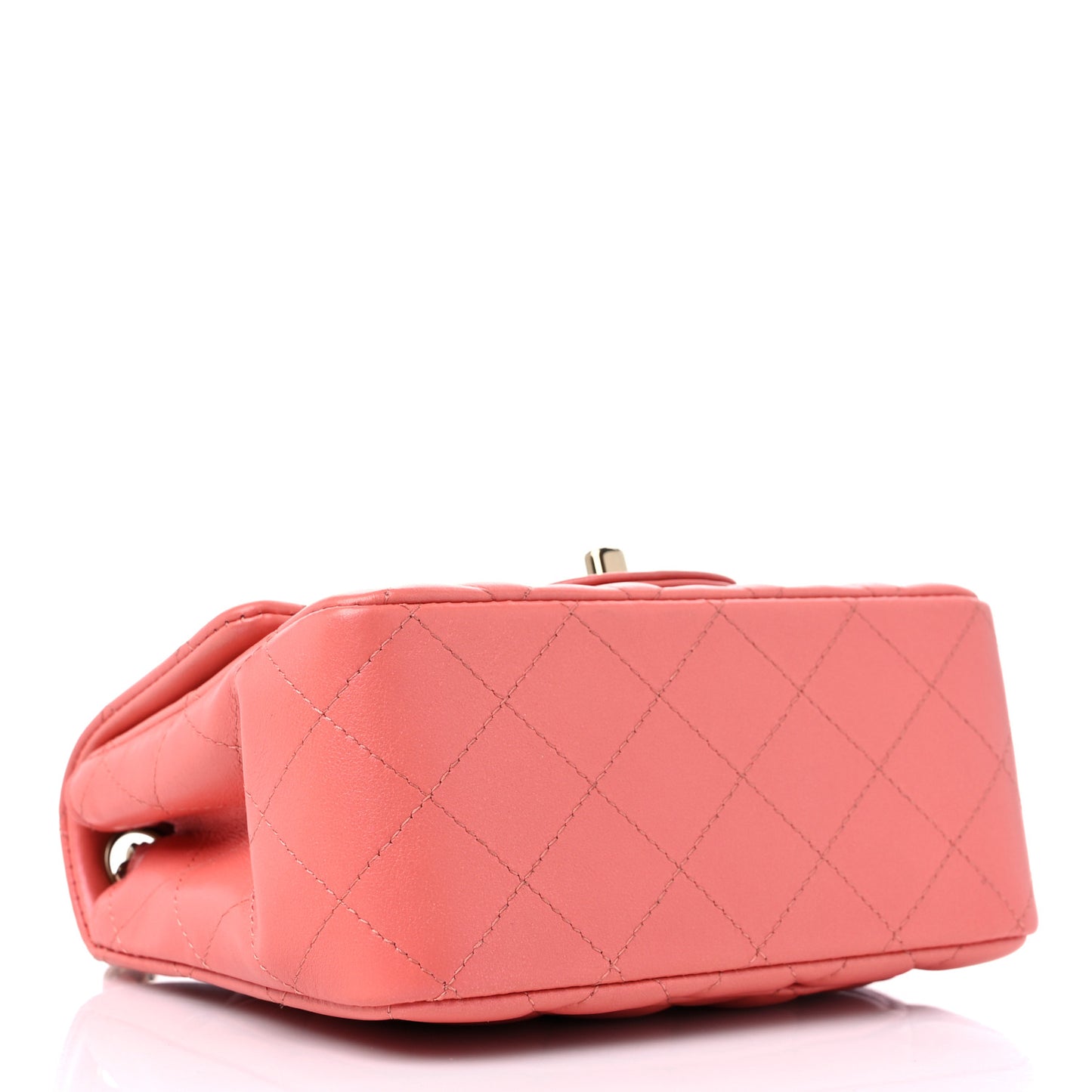 Lambskin Quilted Mini Square Flap Pink