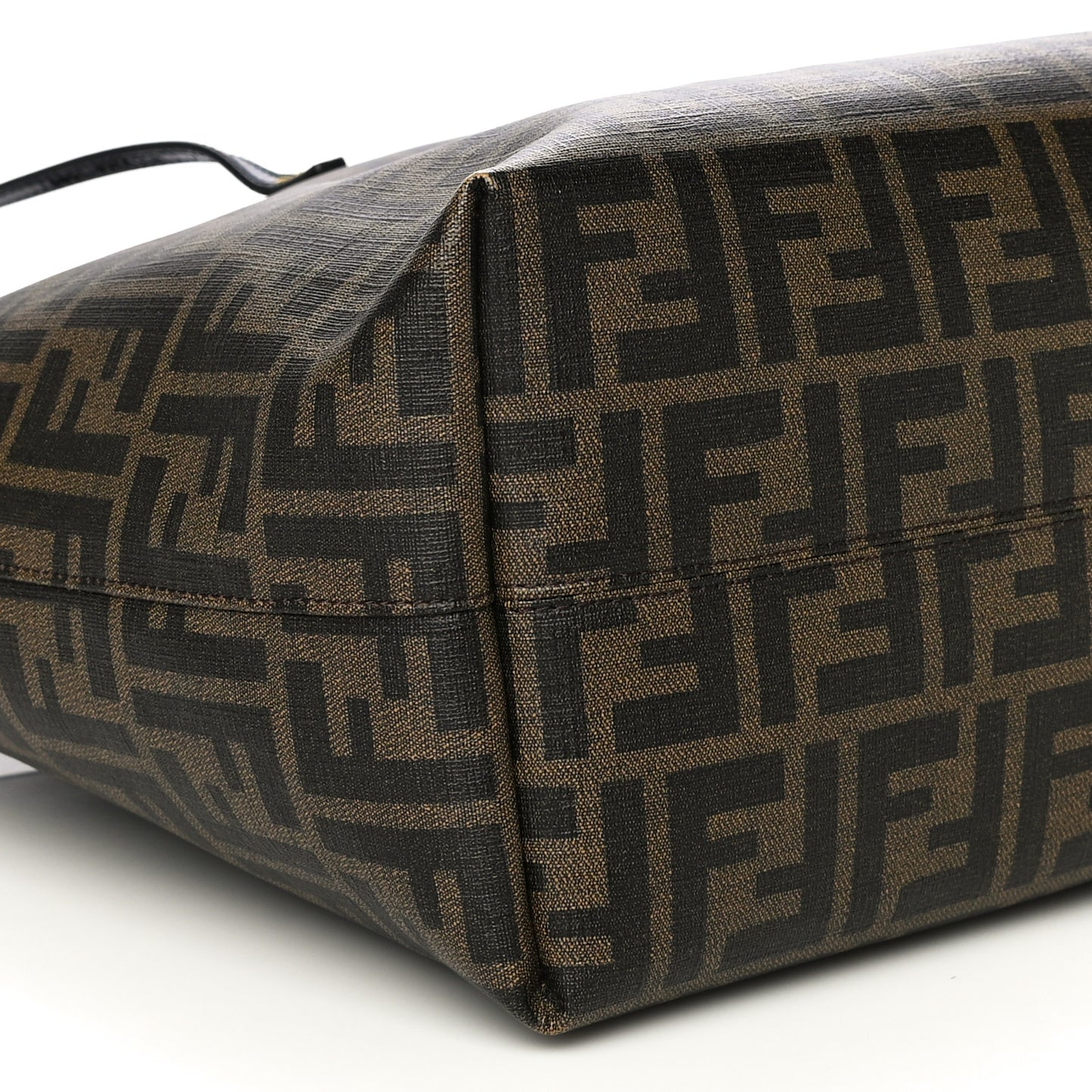 Zucca Spalmati Patent Baguette Print Medium Roll Tote Tobacco Yellow