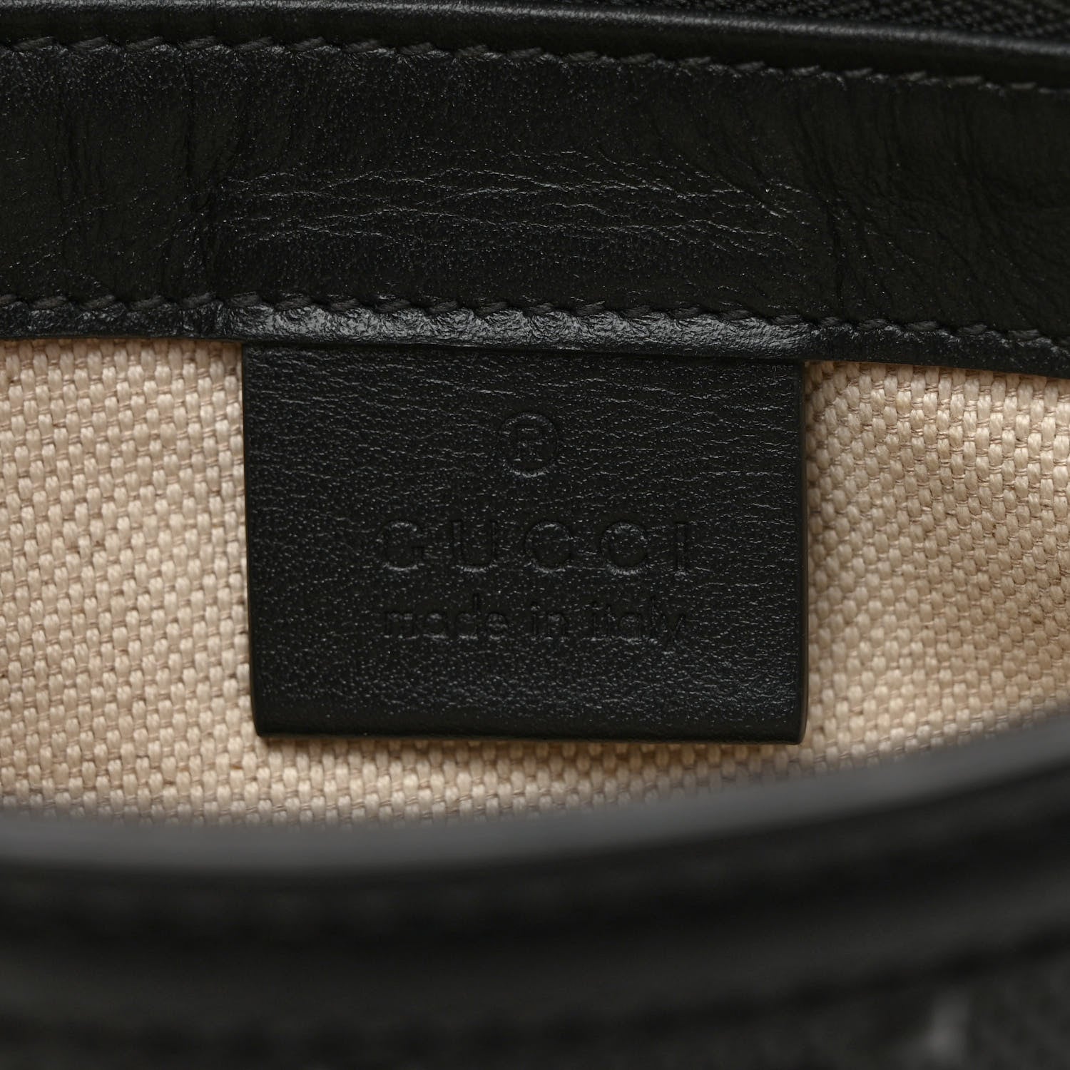 Gucci Calfskin GG Tennis Embossed Messenger Bag Black 6 of 8