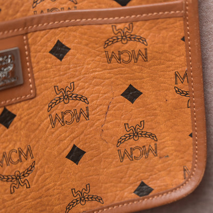 MCM Visetos Shopping Tote Cognac 11 of 13