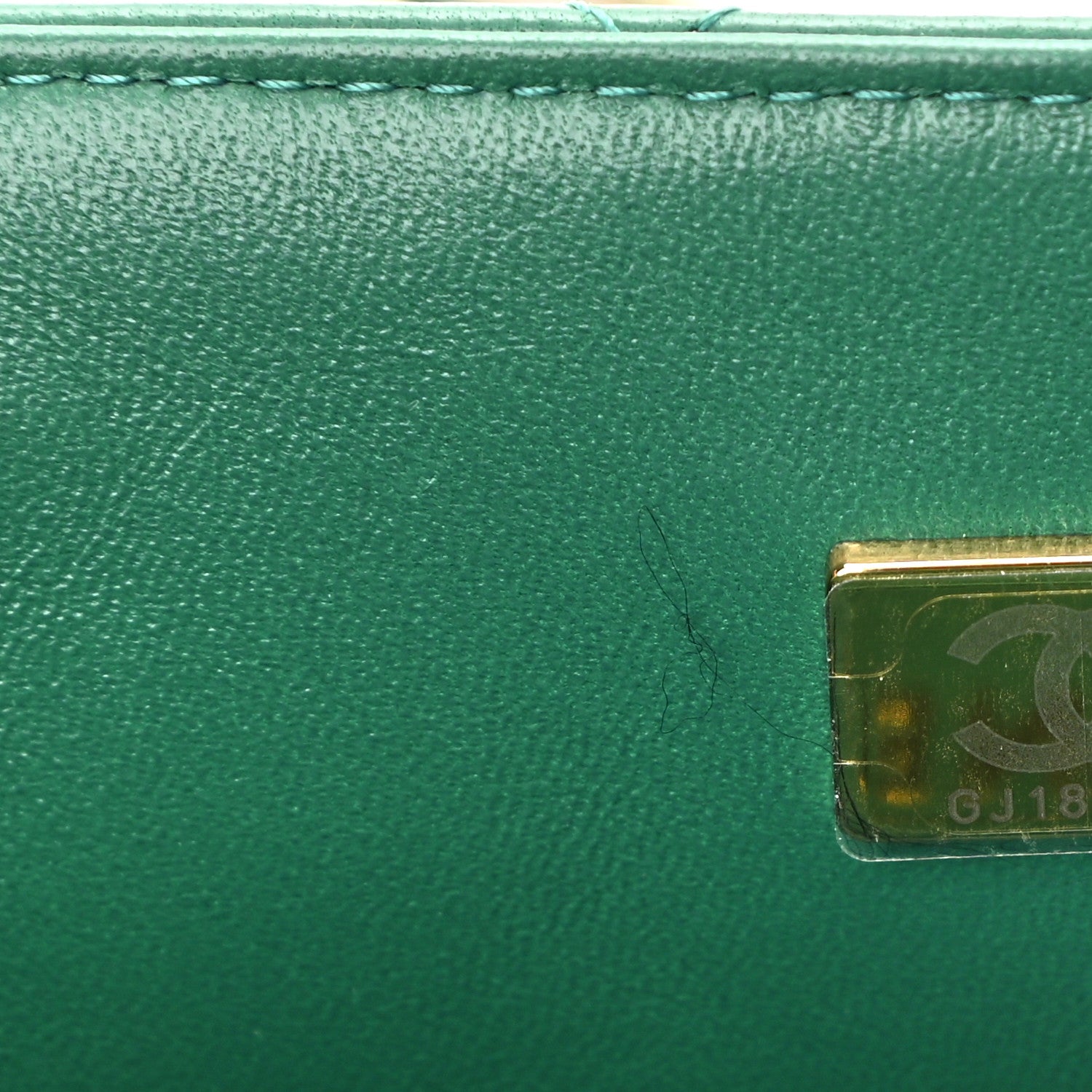 Chanel Lambskin Quilted Mini Top Handle Rectangular Flap Green 7 of 11