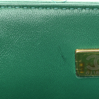 Chanel Lambskin Quilted Mini Top Handle Rectangular Flap Green 7 of 11