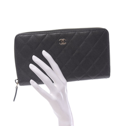Chanel Caviar Quilted Large Gusset Zip Around Wallet Black 2 of 8