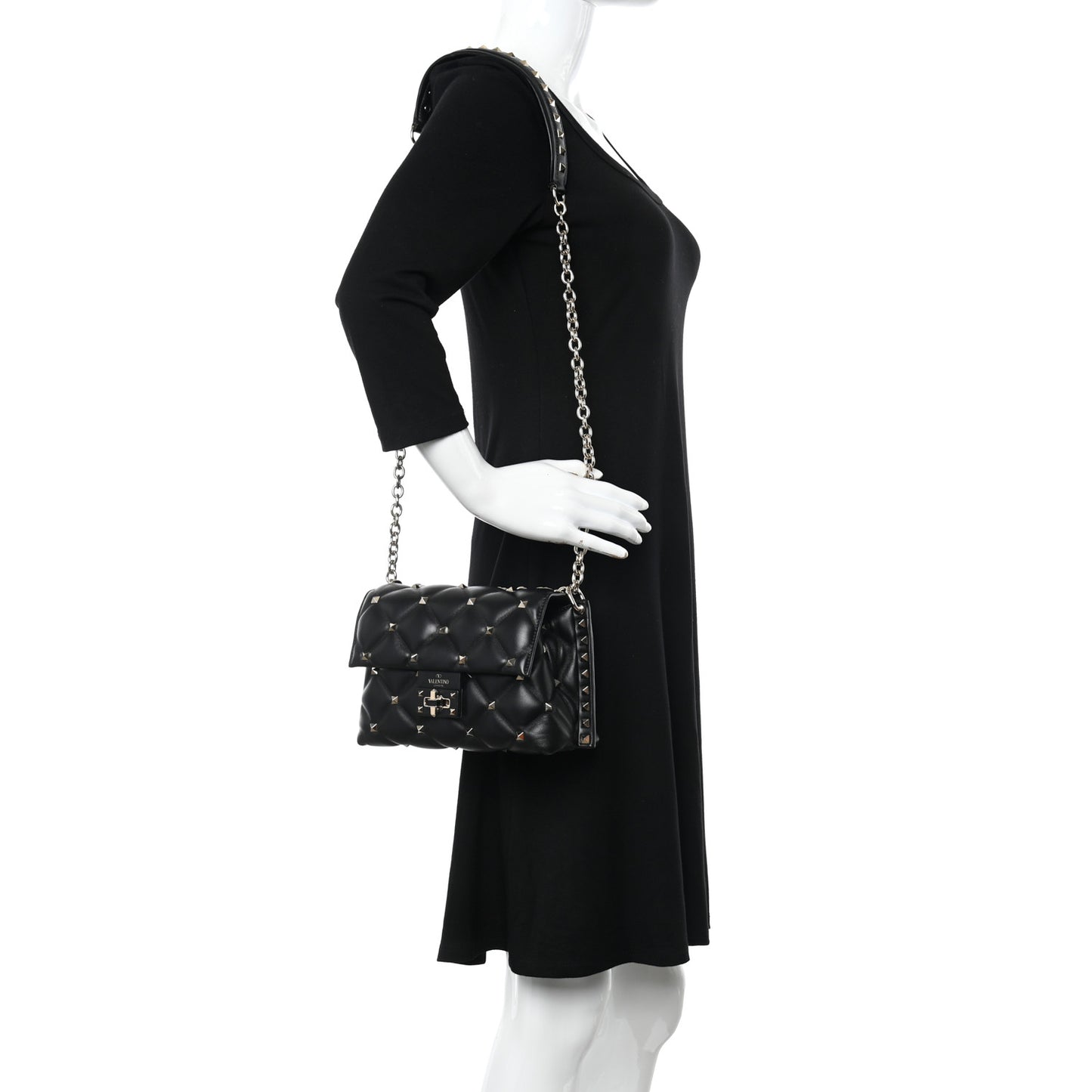 Nappa Small Candystud Crossbody Black