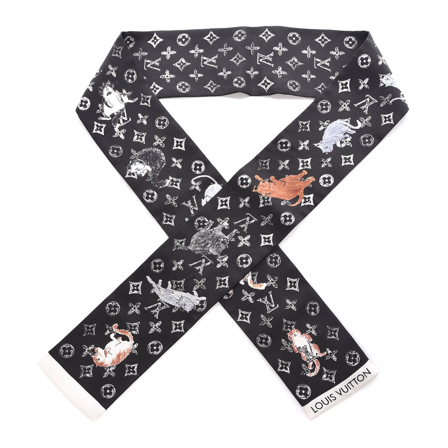 Louis Vuitton Silk Catogram Classic Bandeau Black 1 of 5