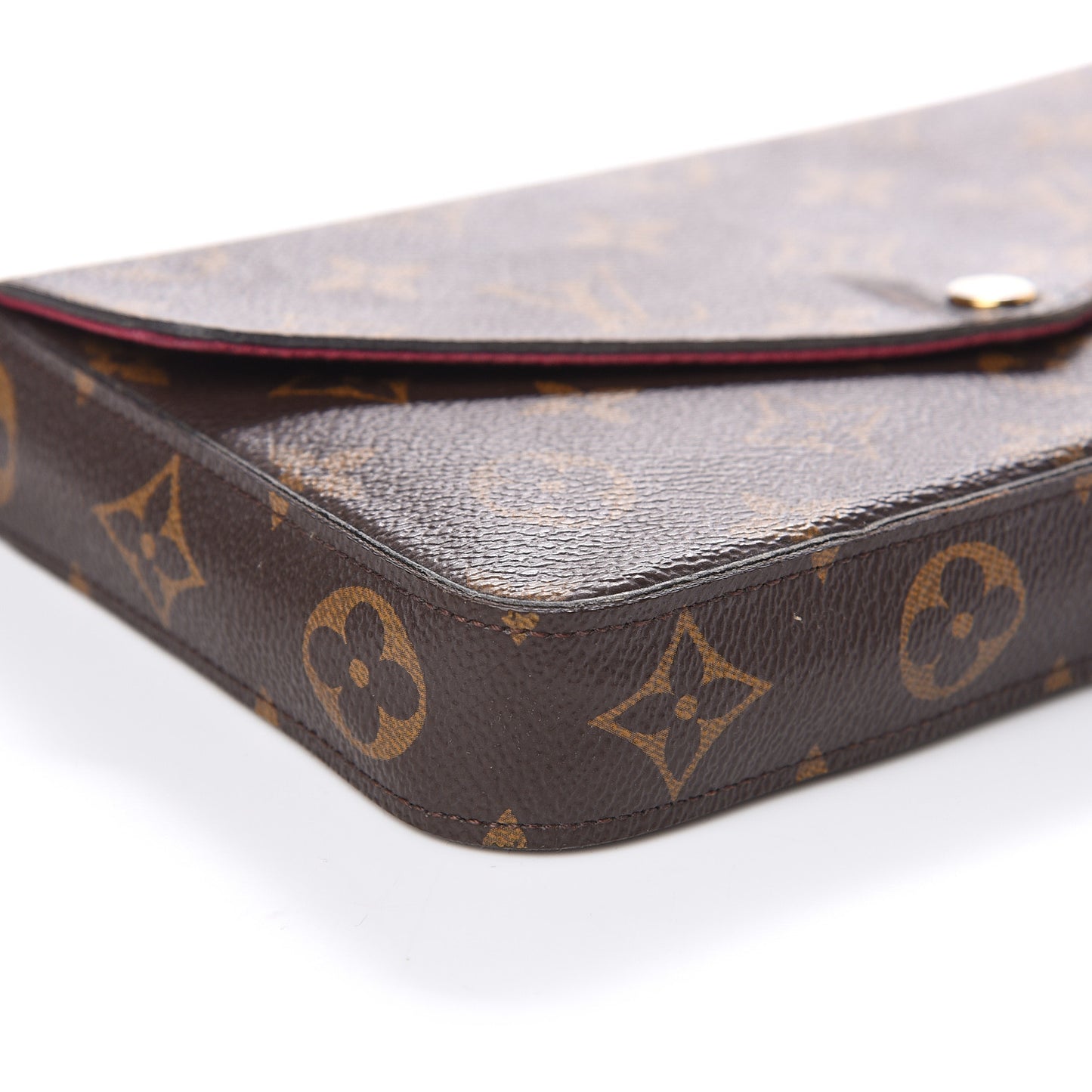 Monogram Pochette Felicie Chain Wallet Fuchsia