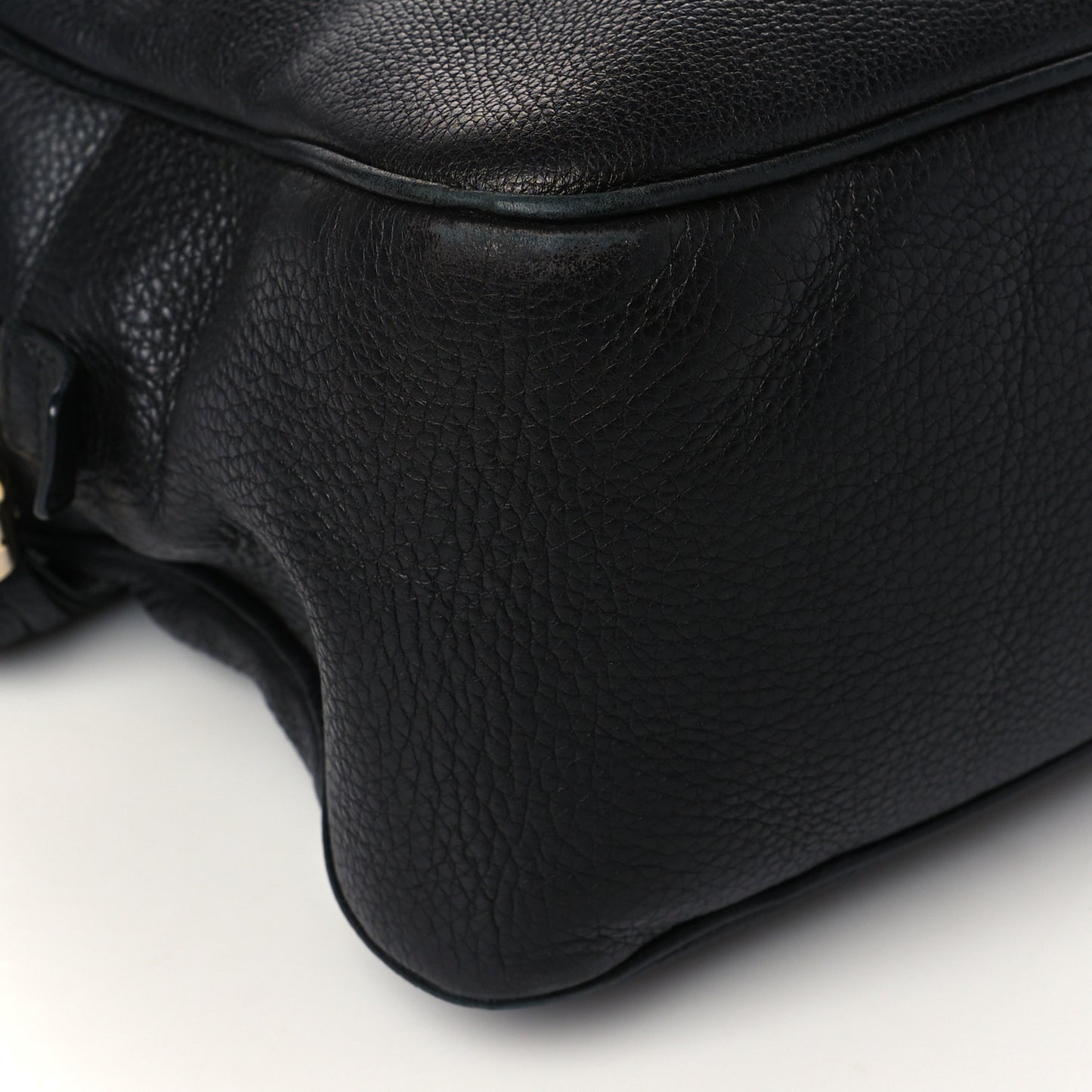 Pebbled Calfskin Medium Soho Bowler Black