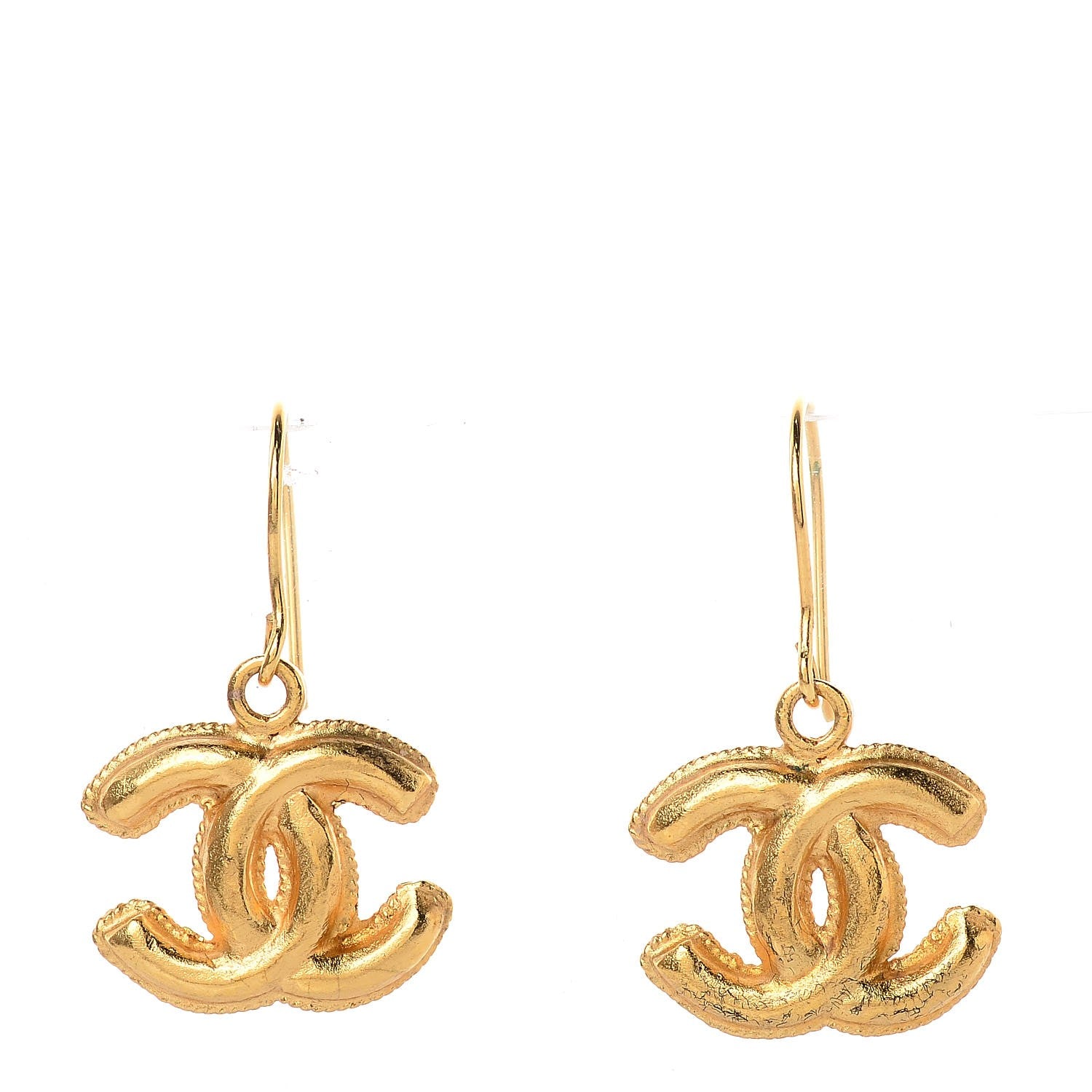 Chanel CC Drop Earrings Gold 1 of 5