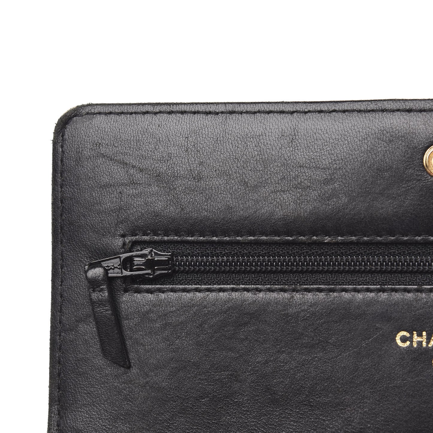 Lambskin Quilted Boy Wallet On Chain WOC Black