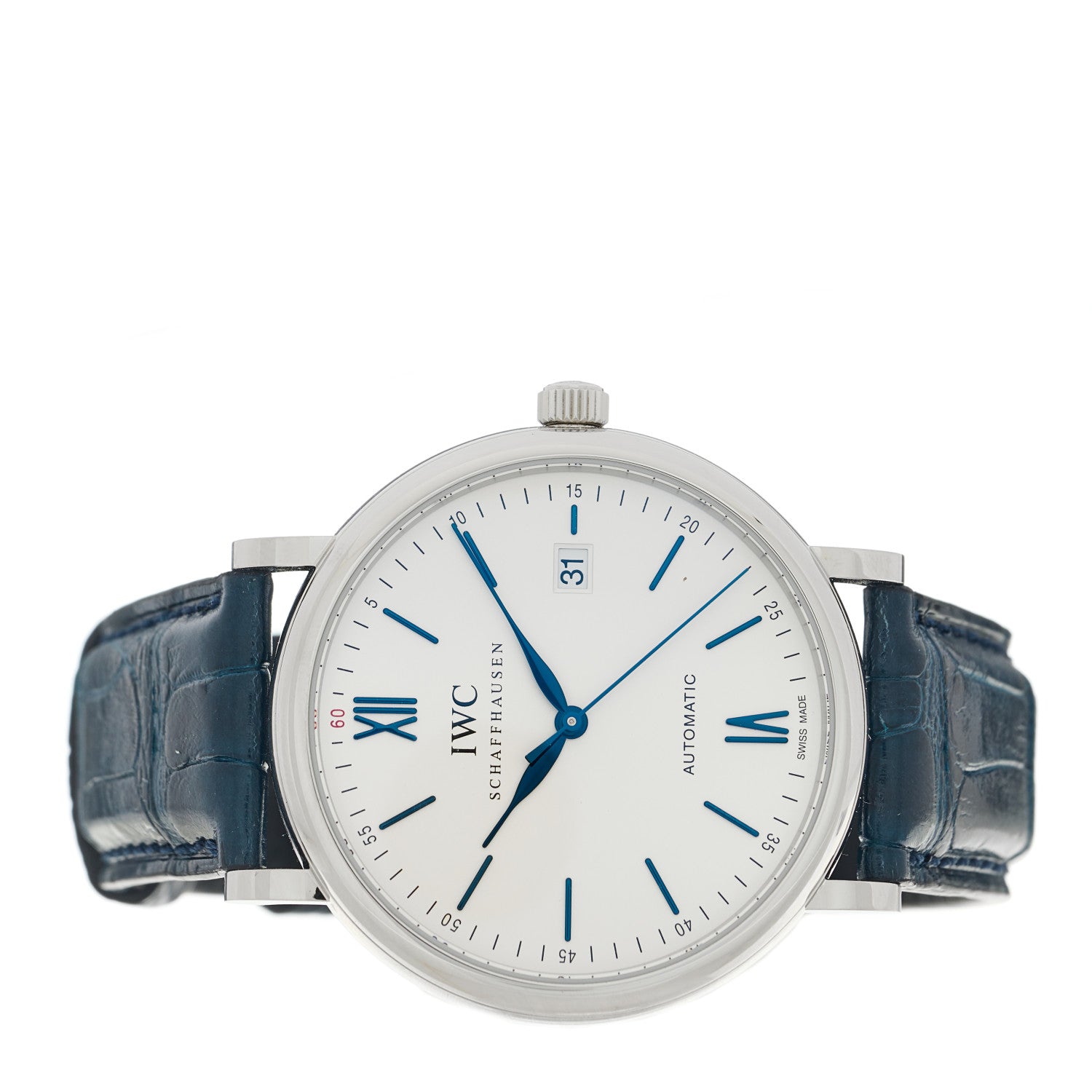 IWC Stainless Steel Alligator 40mm Portofino Automatic Watch IW356527 2 of 5