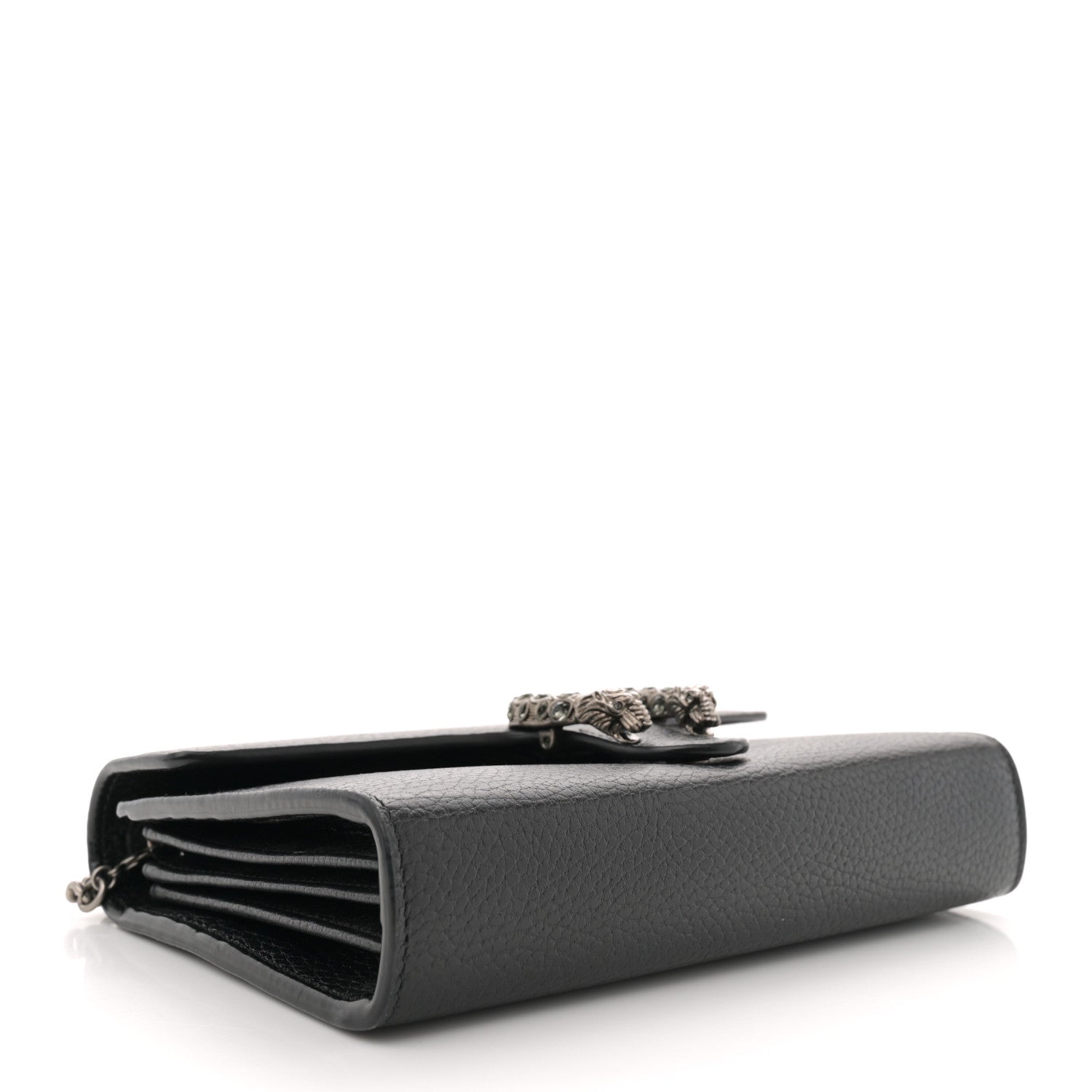 Gucci Calfskin Mini Dionysus Chain Wallet Black 4 of 11