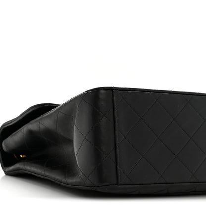 Chanel Lambskin Quilted XL Jumbo Single Flap Black 10 of 16