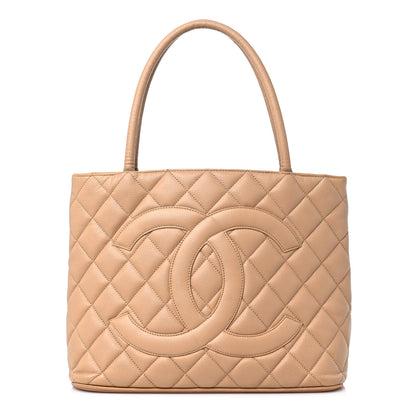 Chanel Caviar Quilted Medallion Tote Beige 1 of 24