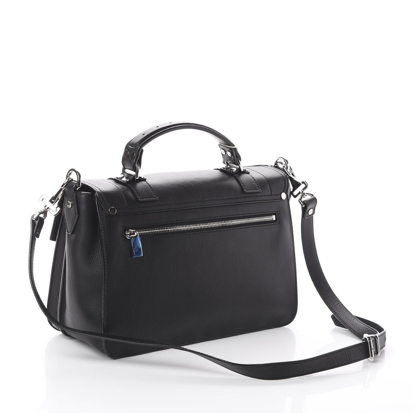 Grained Calfskin Medium PS1 Plus Satchel Black