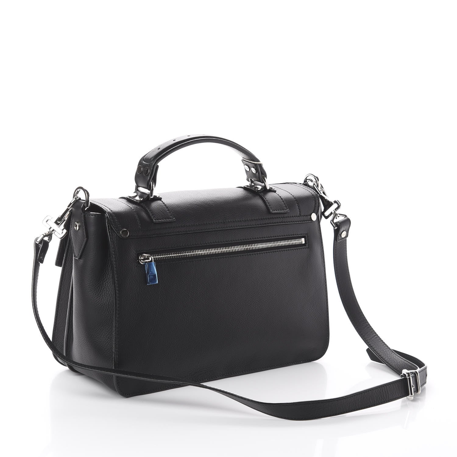 Proenza Schouler Grained Calfskin Medium PS1 Plus Satchel Black 2 of 8