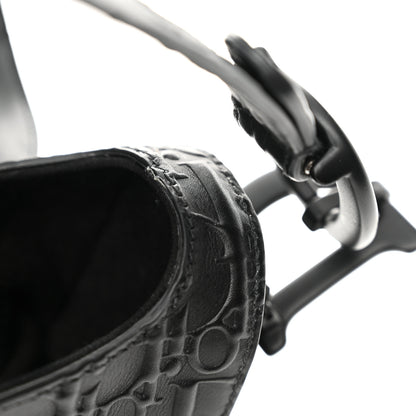 Christian Dior Calfskin Embossed Oblique Saddle Bag Black Black 11 of 12
