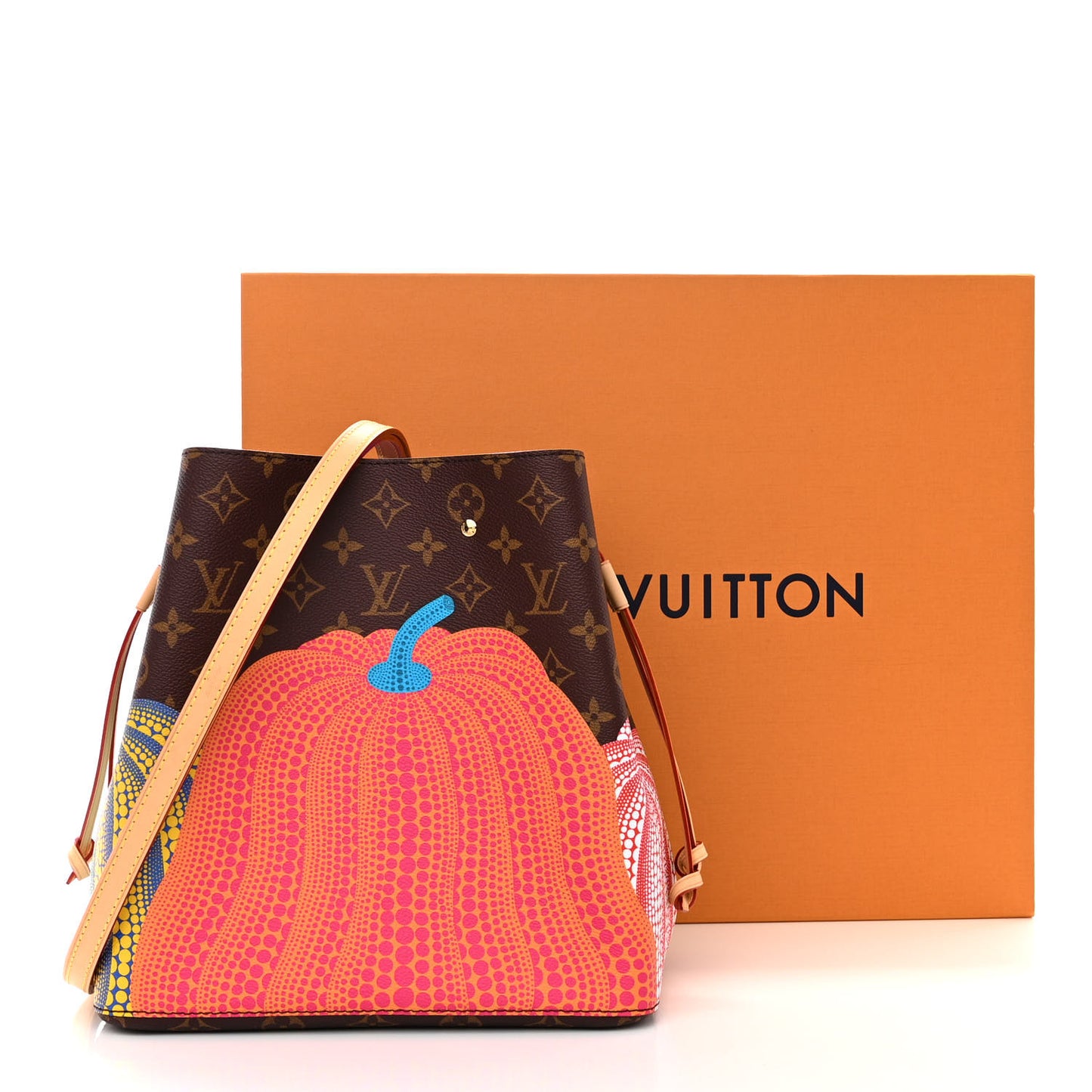 LV X YK Monogram Kusama Pumpkin Neonoe MM