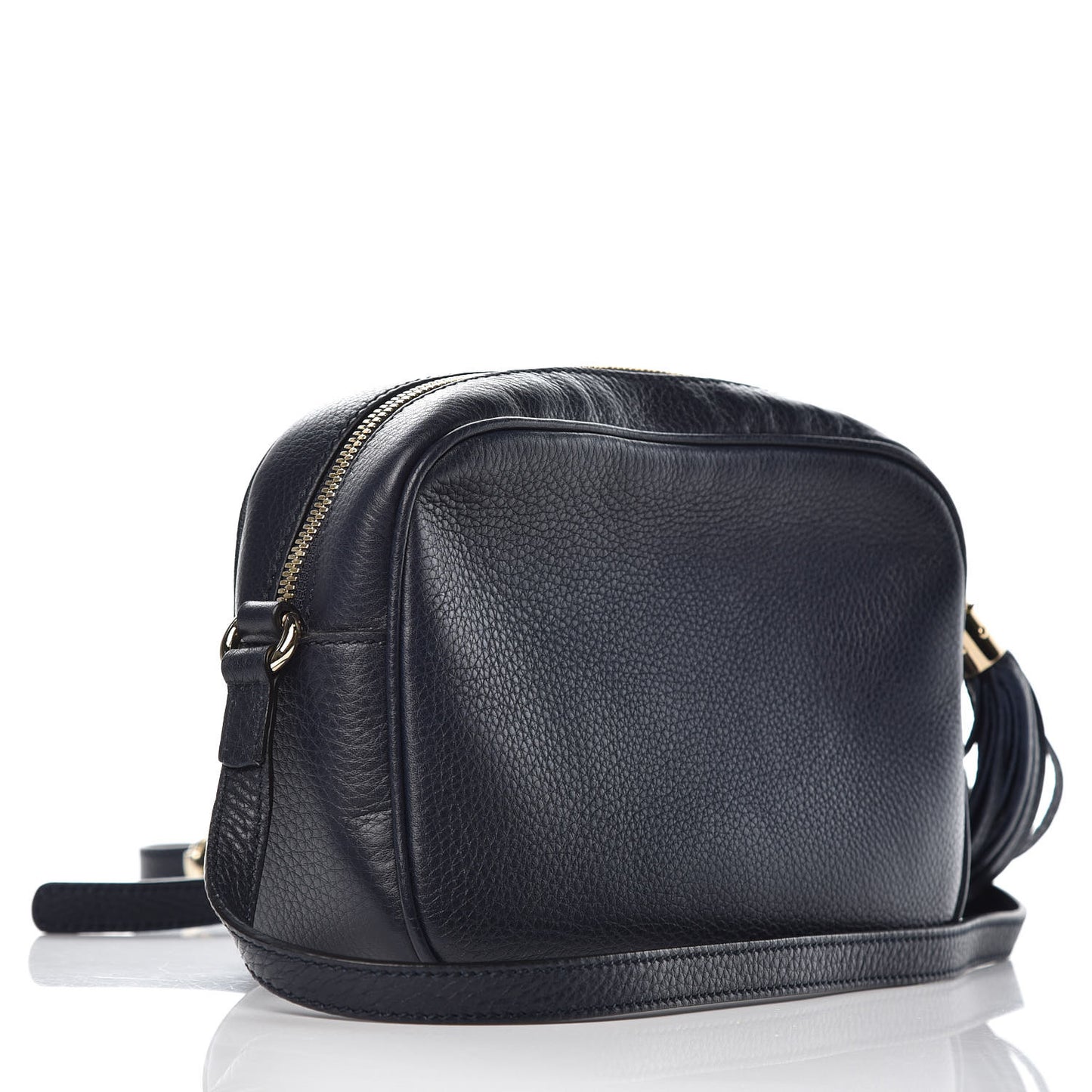 Pebbled Calfskin Small Soho Disco Bag Blue