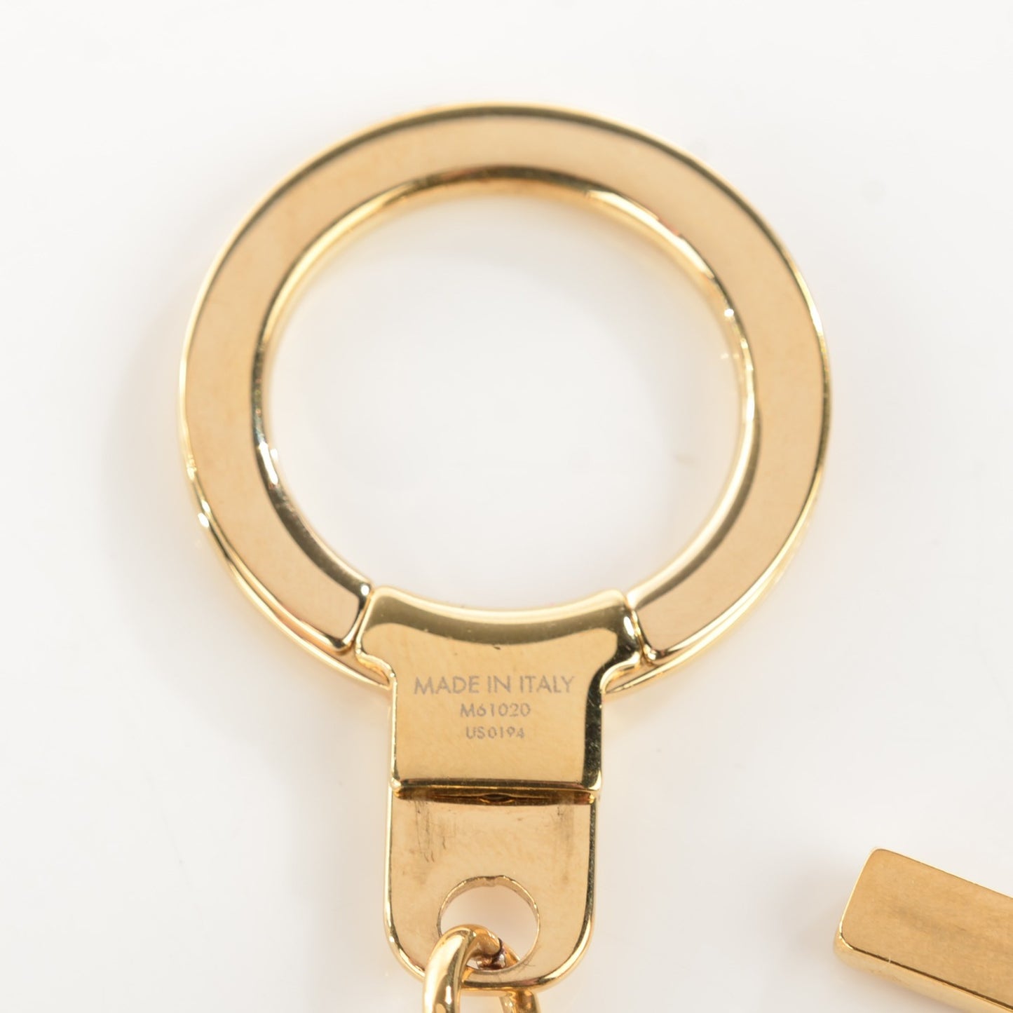LV Tag Bag Charm Gold