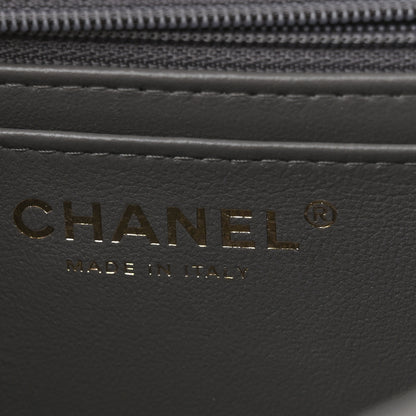 Chanel Lambskin Quilted Mini Top Handle Rectangular Flap Grey 5 of 12