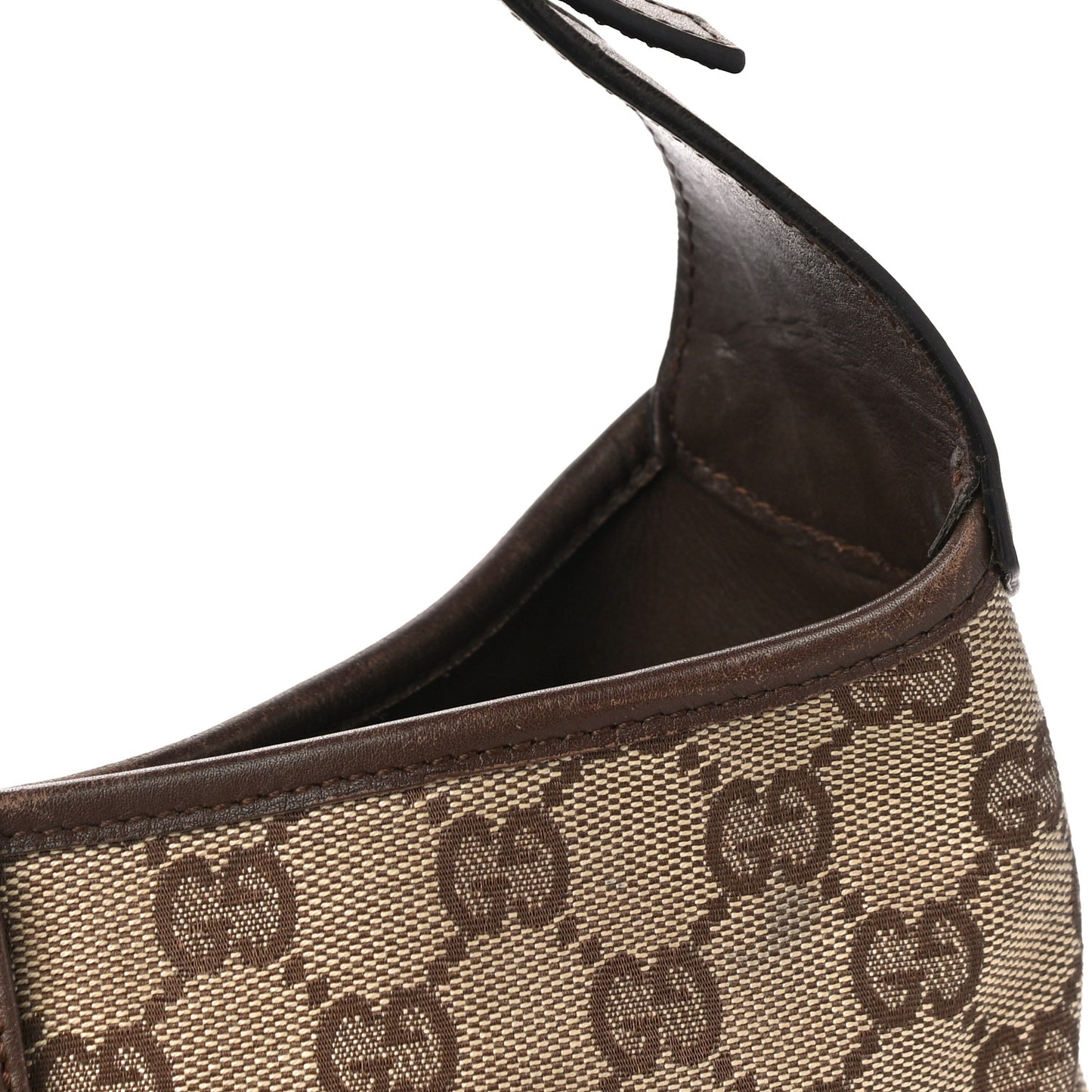 Monogram Lobster Clasp Jackie O Hobo Brown